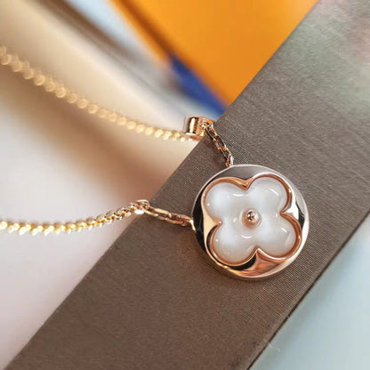 [OrnoraJewelry]SUN MOP GOLD 1 DIAMOND NECKLACE