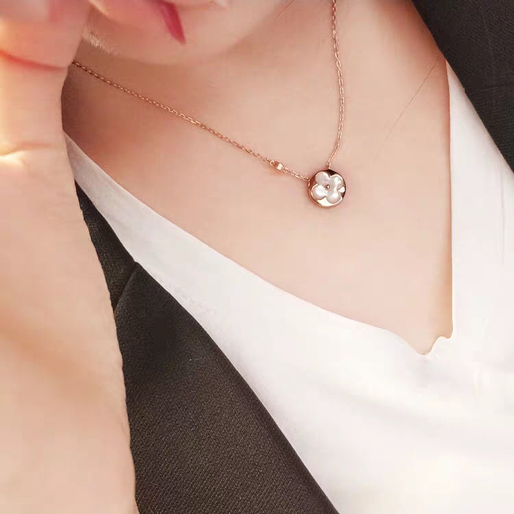 [OrnoraJewelry]SUN MOP GOLD 1 DIAMOND NECKLACE