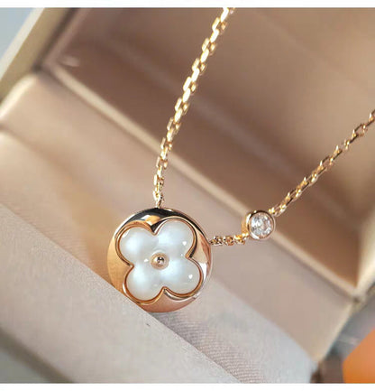 [OrnoraJewelry]SUN MOP GOLD 1 DIAMOND NECKLACE