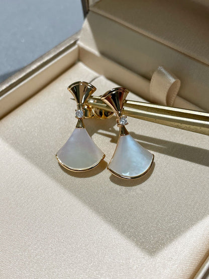 [OrnoraJewelry]DREAM MOP 1 DIAMOND EARRINGS