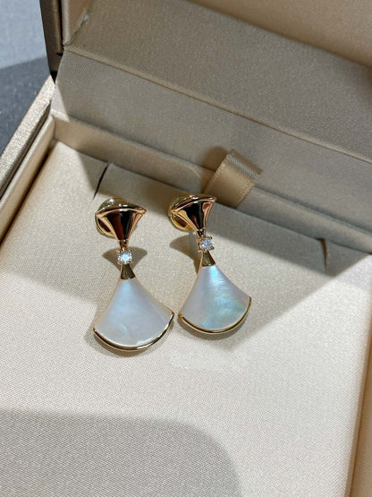 [OrnoraJewelry]DREAM MOP 1 DIAMOND EARRINGS