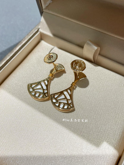 [OrnoraJewelry]DREAM MOP 1 DIAMOND EARRINGS