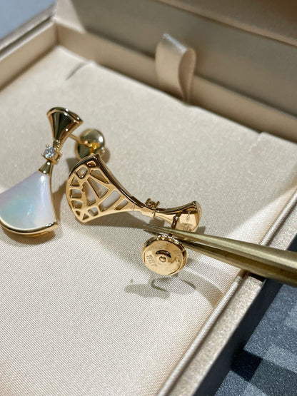 [OrnoraJewelry]DREAM MOP 1 DIAMOND EARRINGS