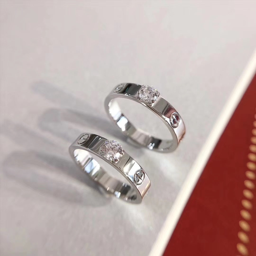 [OrnoraJewelry]LOVE RING 3.6MM 1 BIG DIAMOND