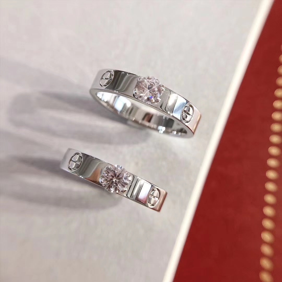 [OrnoraJewelry]LOVE RING 3.6MM 1 BIG DIAMOND