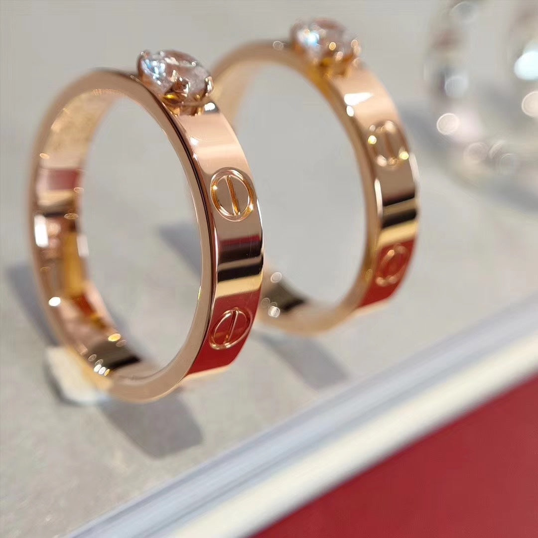 [OrnoraJewelry]LOVE RING 3.6MM 1 BIG DIAMOND