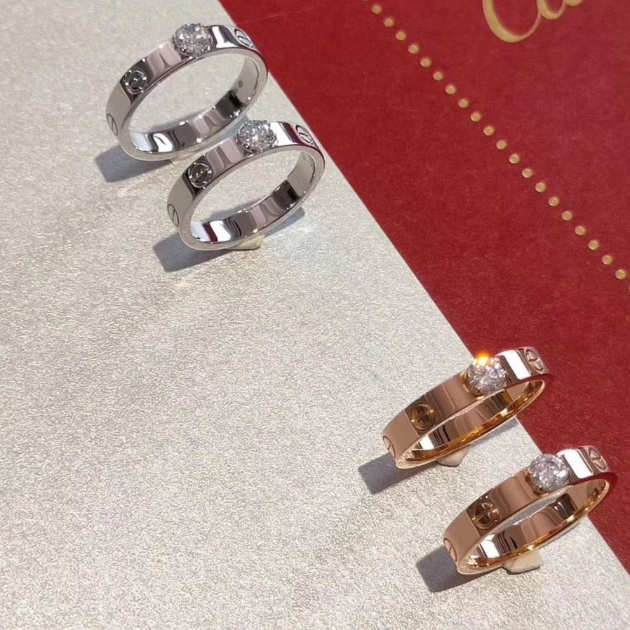 [OrnoraJewelry]LOVE RING 3.6MM 1 BIG DIAMOND