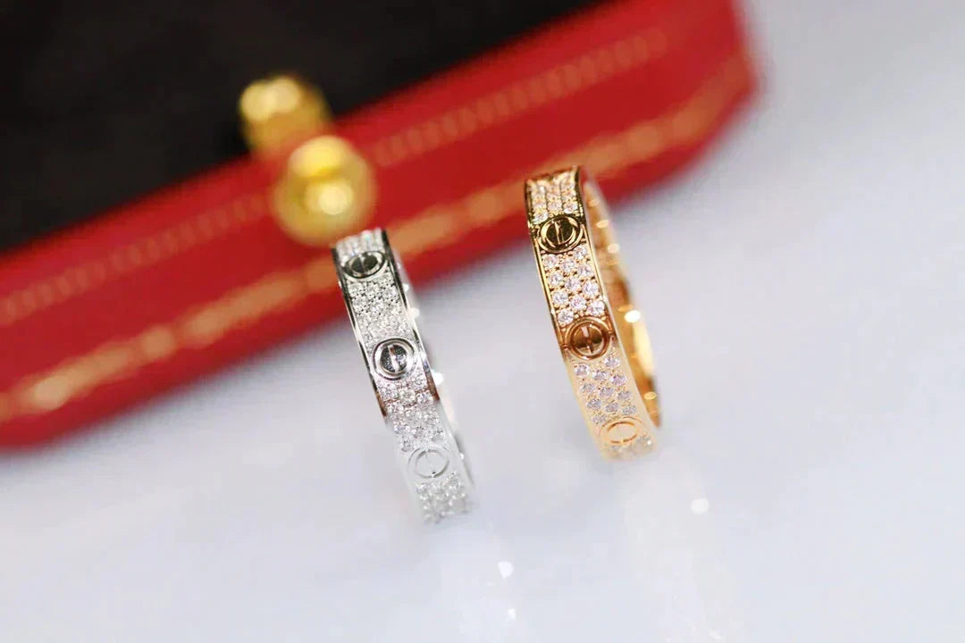 [OrnoraJewelry]LOVE RING 3.6MM DIAMOND PAVED