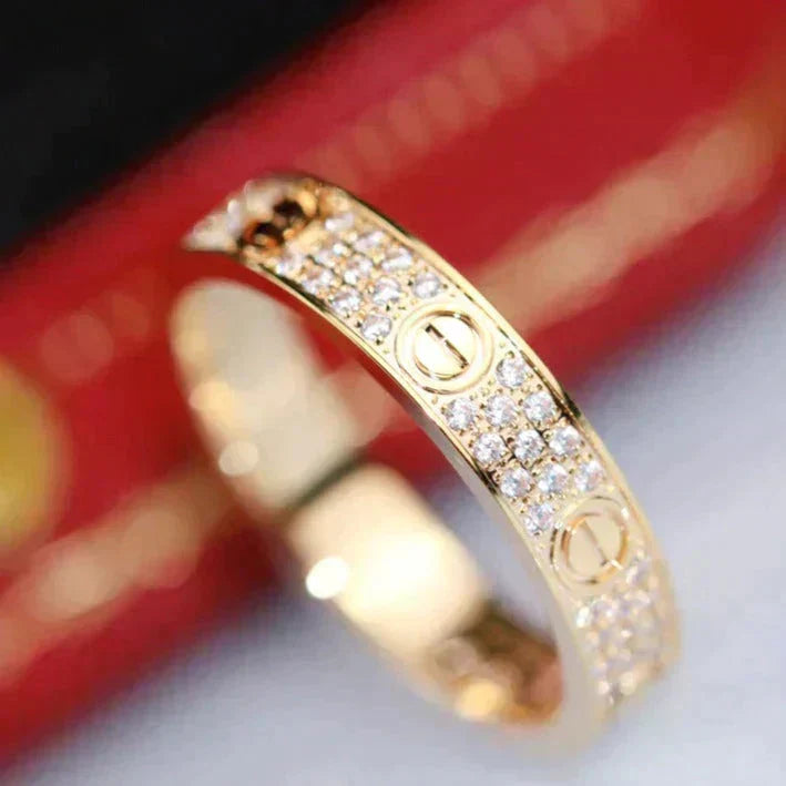 [OrnoraJewelry]LOVE RING 3.6MM DIAMOND PAVED
