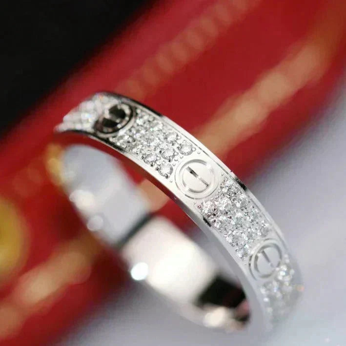 [OrnoraJewelry]LOVE RING 3.6MM DIAMOND PAVED