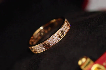 [OrnoraJewelry]LOVE RING 3.6MM DIAMOND PAVED