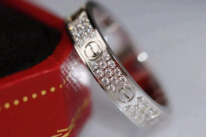 [OrnoraJewelry]LOVE RING 3.6MM DIAMOND PAVED