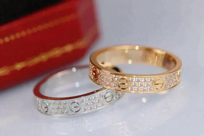 [OrnoraJewelry]LOVE RING 3.6MM DIAMOND PAVED