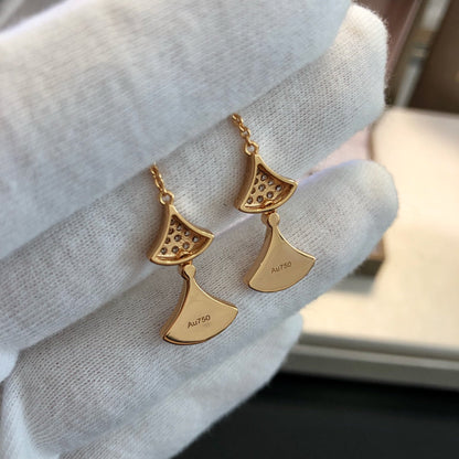 [OrnoraJewelry]DREAM EARRINGS 3 MOTIFS DIAMOND MOP PINK GOLD