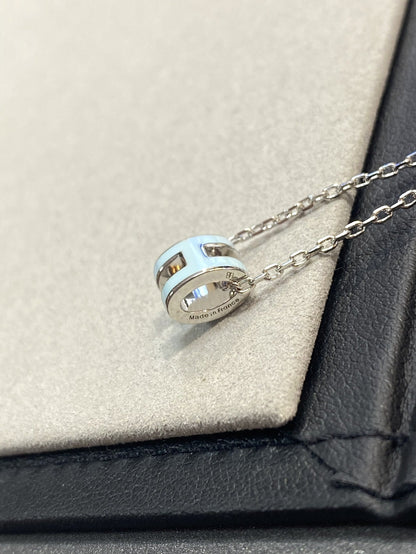 [OrnoraJewelry]POP H LIGHT BLUE NECKLACE