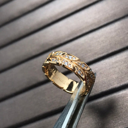 [Ornora Jewelry]OLIVE LEAF RING DIAMONDS