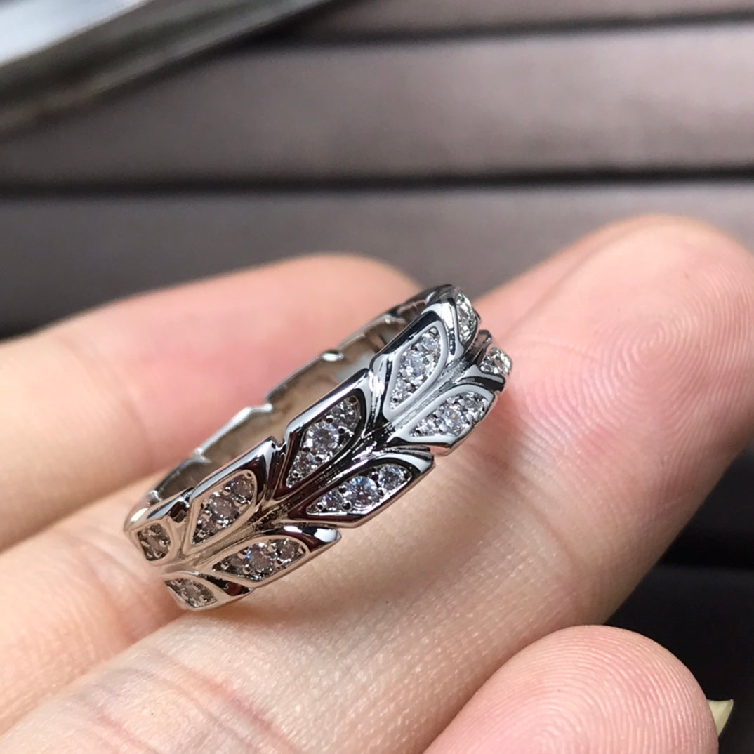 [Ornora Jewelry]OLIVE LEAF RING DIAMONDS