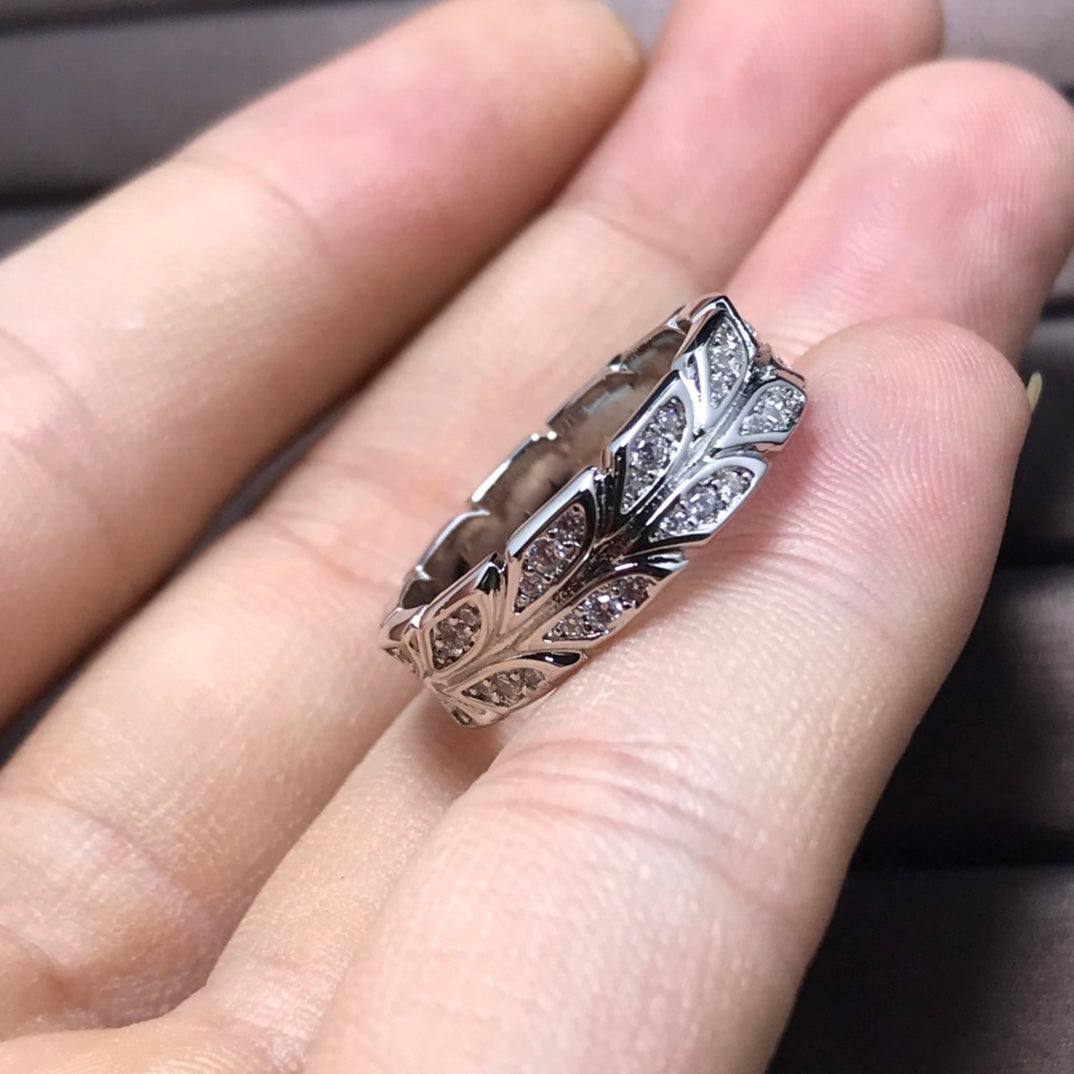 [Ornora Jewelry]OLIVE LEAF RING DIAMONDS