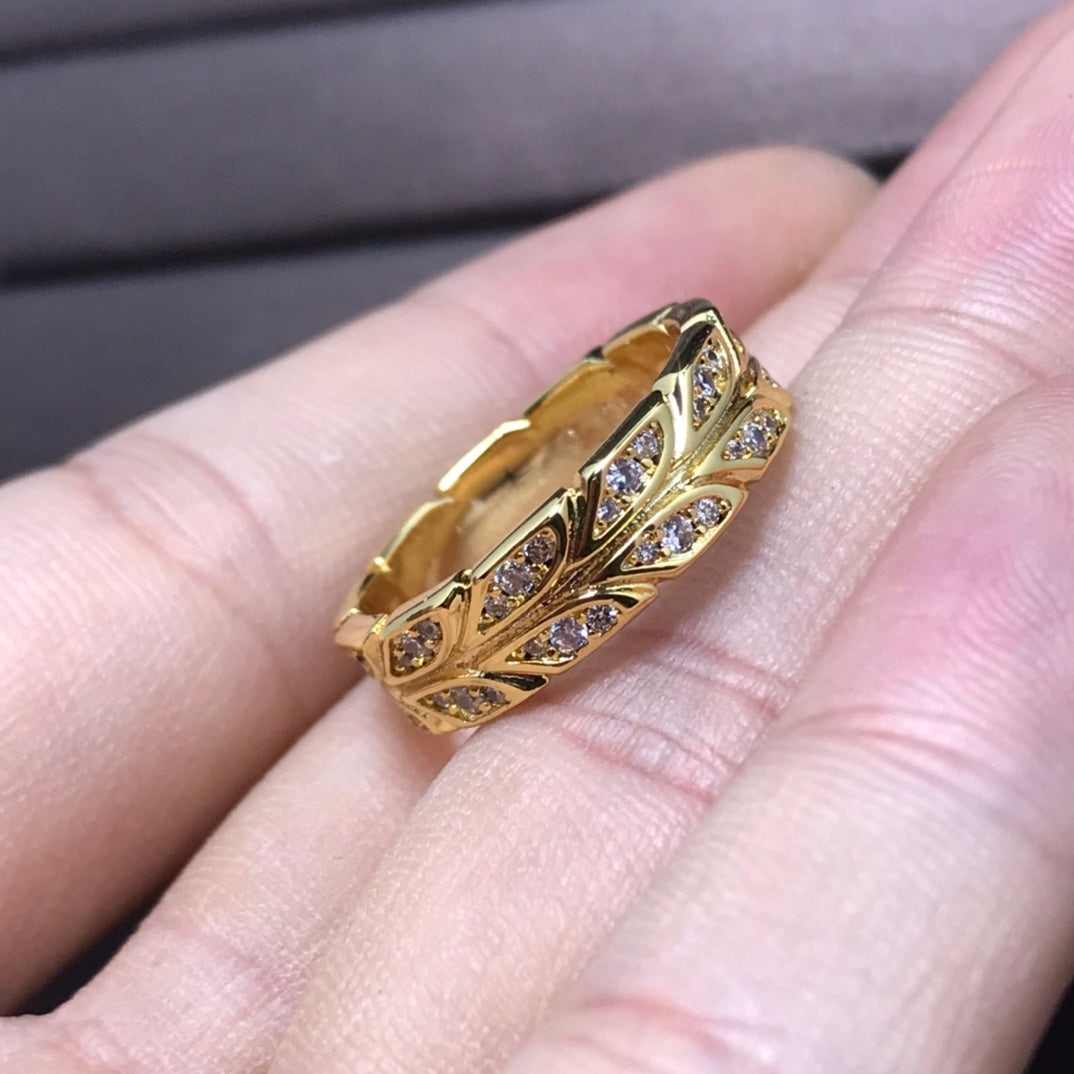 [Ornora Jewelry]OLIVE LEAF RING DIAMONDS