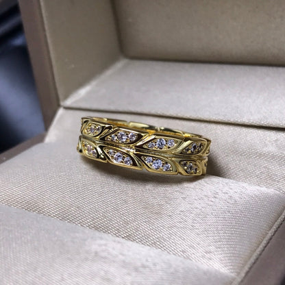 [Ornora Jewelry]OLIVE LEAF RING DIAMONDS