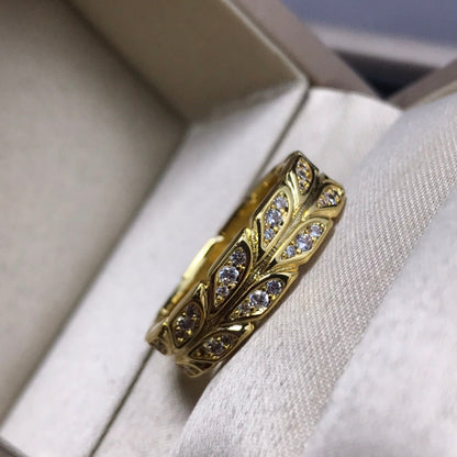 [Ornora Jewelry]OLIVE LEAF RING DIAMONDS
