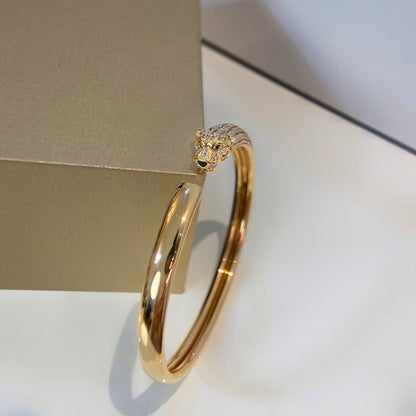 [OrnoraJewelry]PANTHERE GOLD DIAMOND OPEN BRACELET
