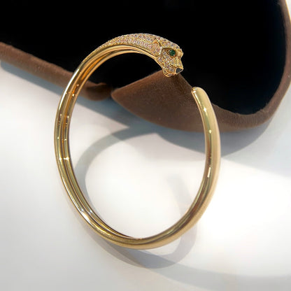 [OrnoraJewelry]PANTHERE GOLD DIAMOND OPEN BRACELET