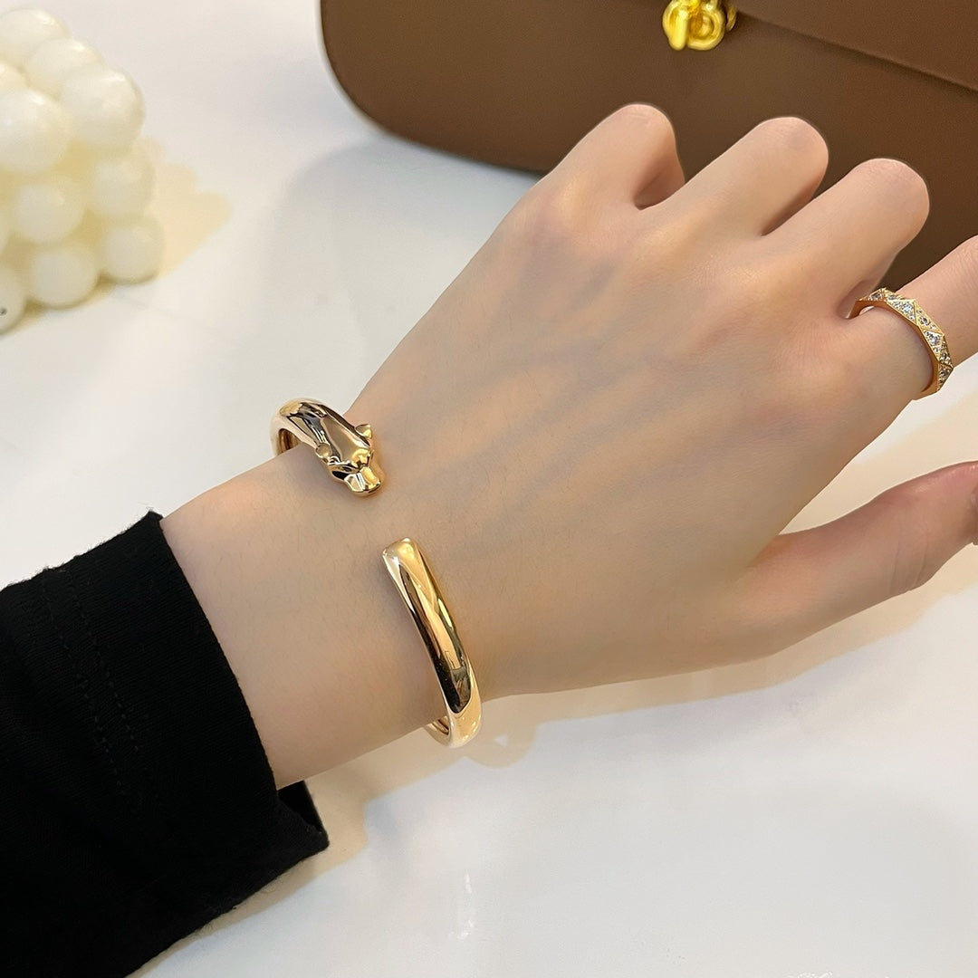 [OrnoraJewelry]PANTHERE GOLD OPEN BRACELET