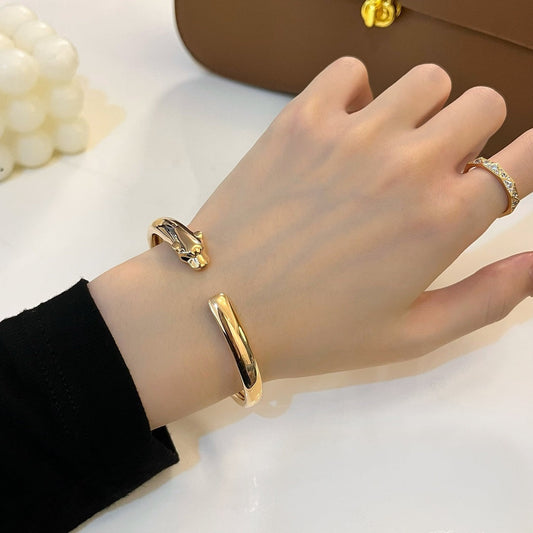 [OrnoraJewelry]PANTHERE GOLD OPEN BRACELET