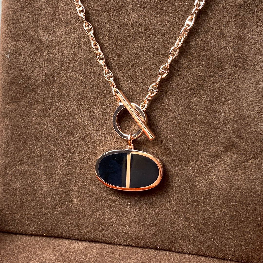 [OrnoraJewelry]CHAINE VERSO BLACK CERAMIC NECKLACE