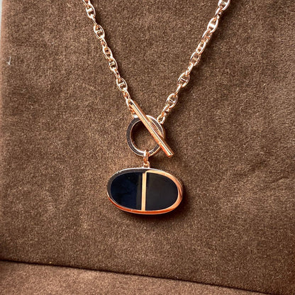 [OrnoraJewelry]CHAINE VERSO BLACK CERAMIC NECKLACE