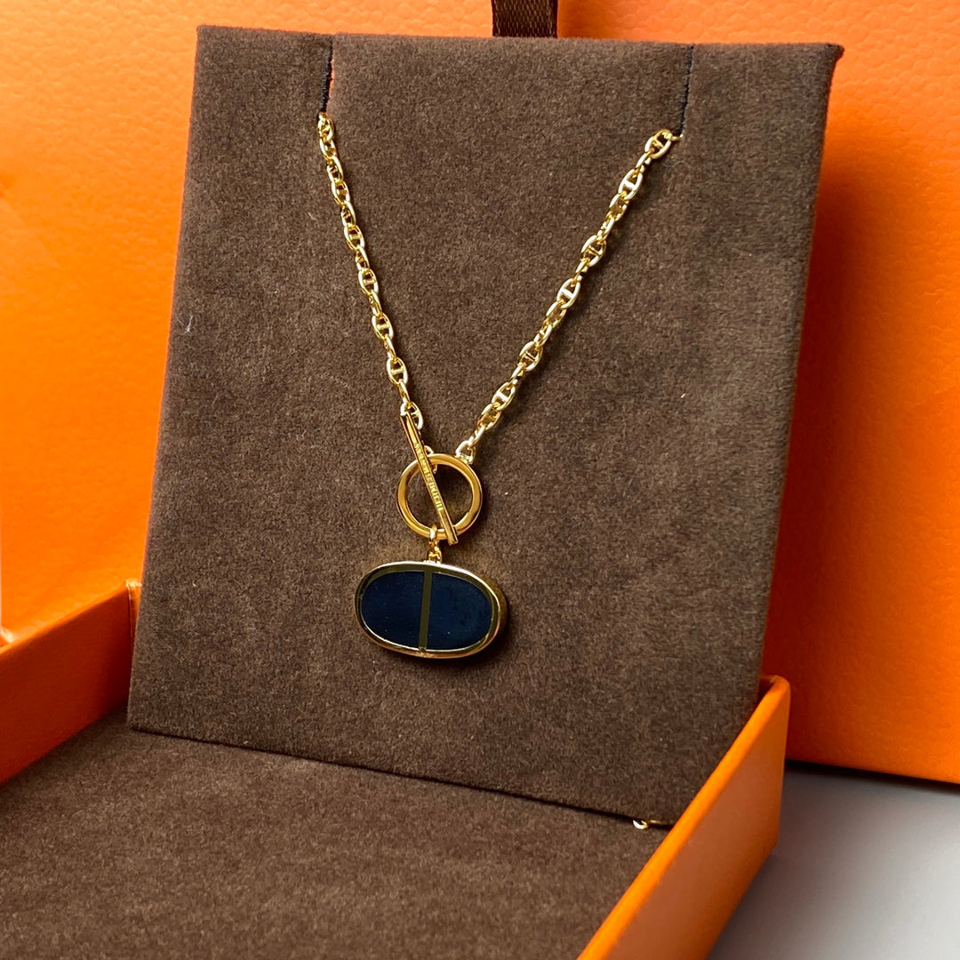 [OrnoraJewelry]CHAINE VERSO BLACK CERAMIC NECKLACE