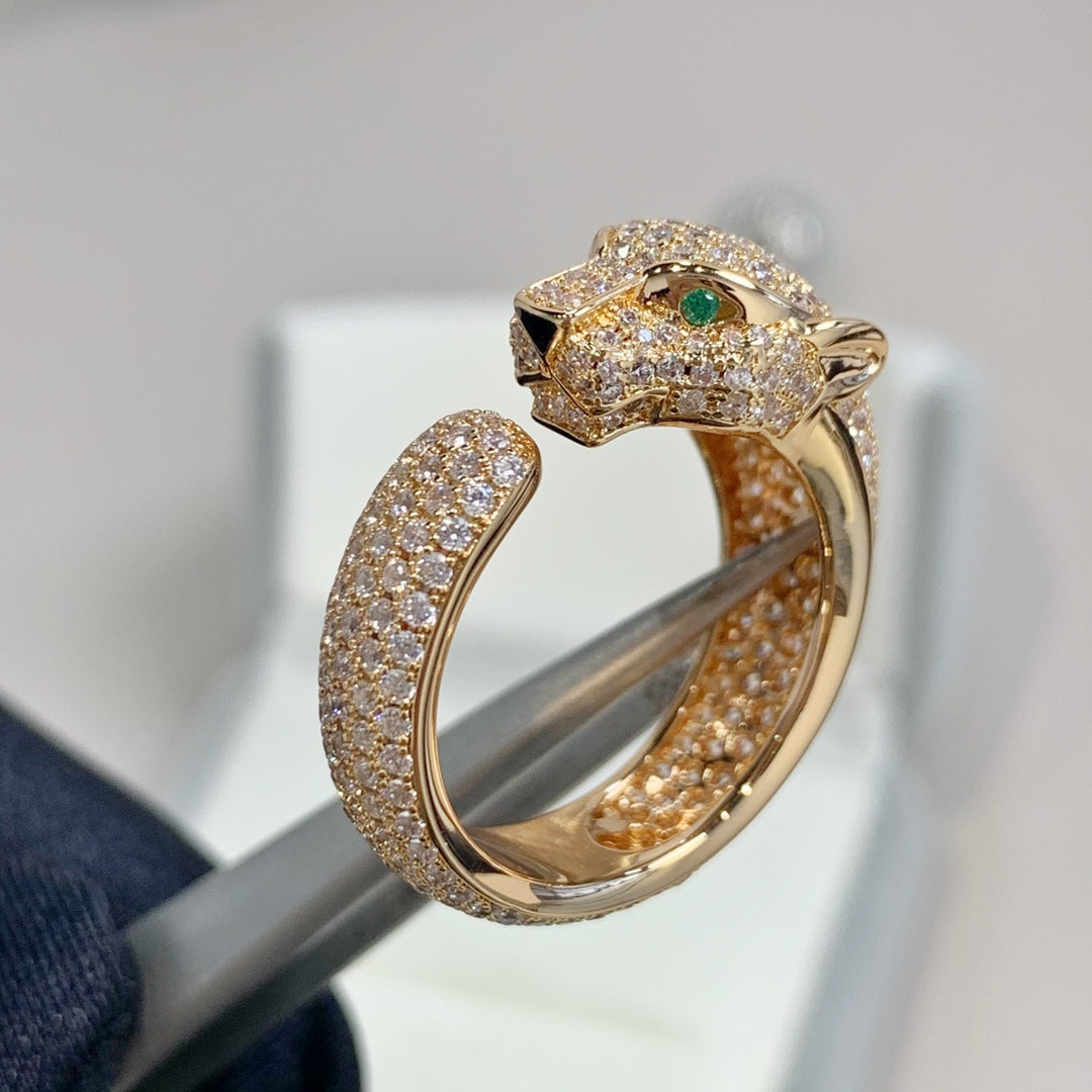 [OrnoraJewelry]PANTHERE PINK GOLD DIAMOND RING
