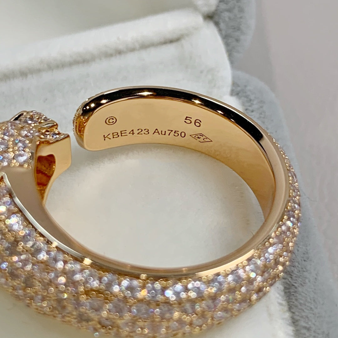 [OrnoraJewelry]PANTHERE PINK GOLD DIAMOND RING