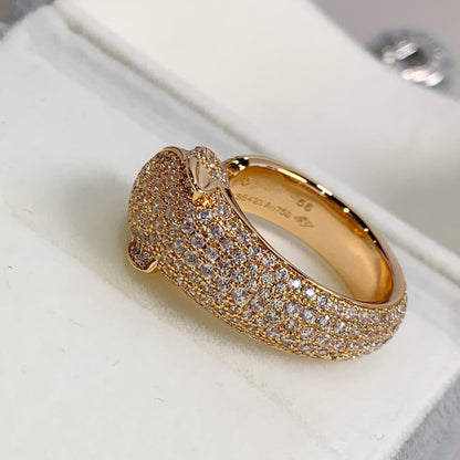[OrnoraJewelry]PANTHERE PINK GOLD DIAMOND RING