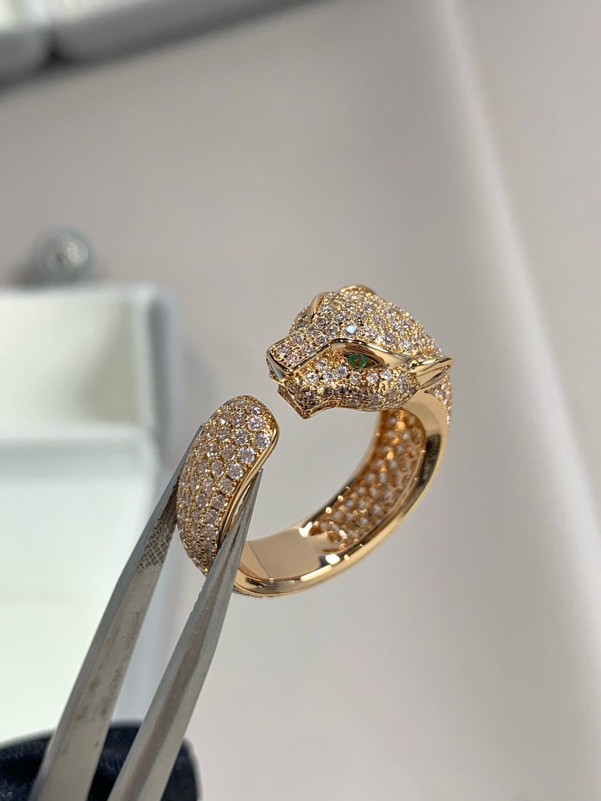 [OrnoraJewelry]PANTHERE PINK GOLD DIAMOND RING