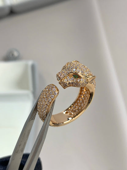 [OrnoraJewelry]PANTHERE PINK GOLD DIAMOND RING
