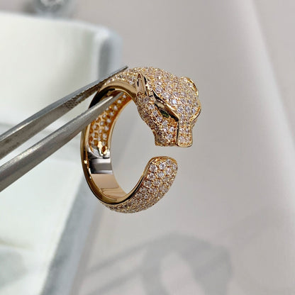 [OrnoraJewelry]PANTHERE PINK GOLD DIAMOND RING