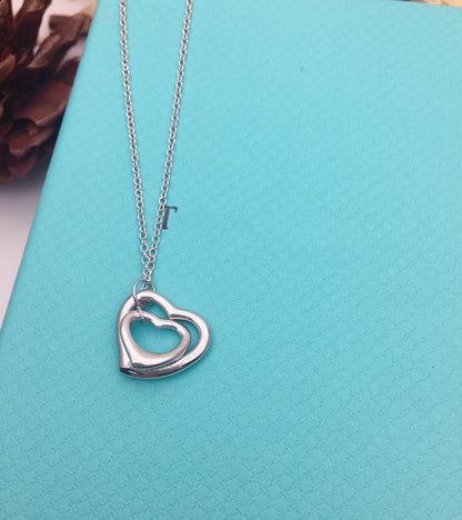 [Ornora Jewelry]OPEN HEART SILVER NECKLACE