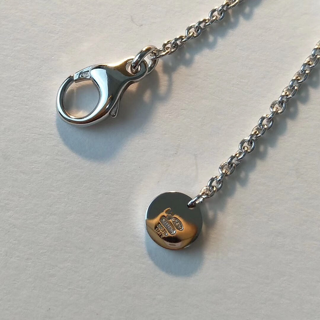 [OrnoraJewelry]ZERO 1 BLACK CERAMIC SILVER NECKLACE