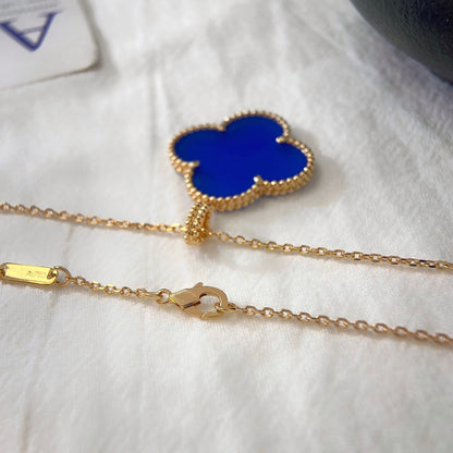 [OrnoraJewelry]CLOVER 25MM NECKLACE TURQUOISE ROSE GOLD