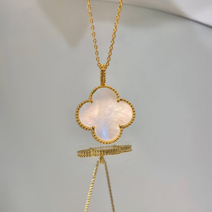 [OrnoraJewelry]CLOVER 25MM MOP LARGE PENDANT NECKLACE