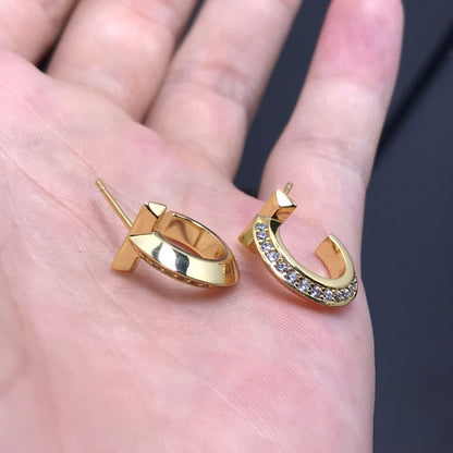 [Ornora Jewelry]T HOOP DIAMOND EARRINGS