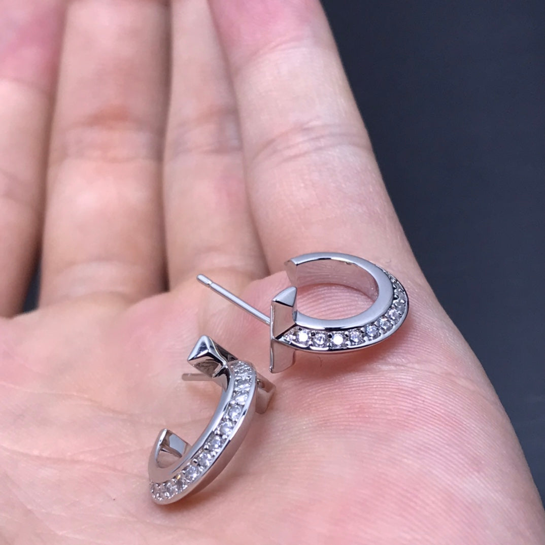 [Ornora Jewelry]T HOOP DIAMOND EARRINGS