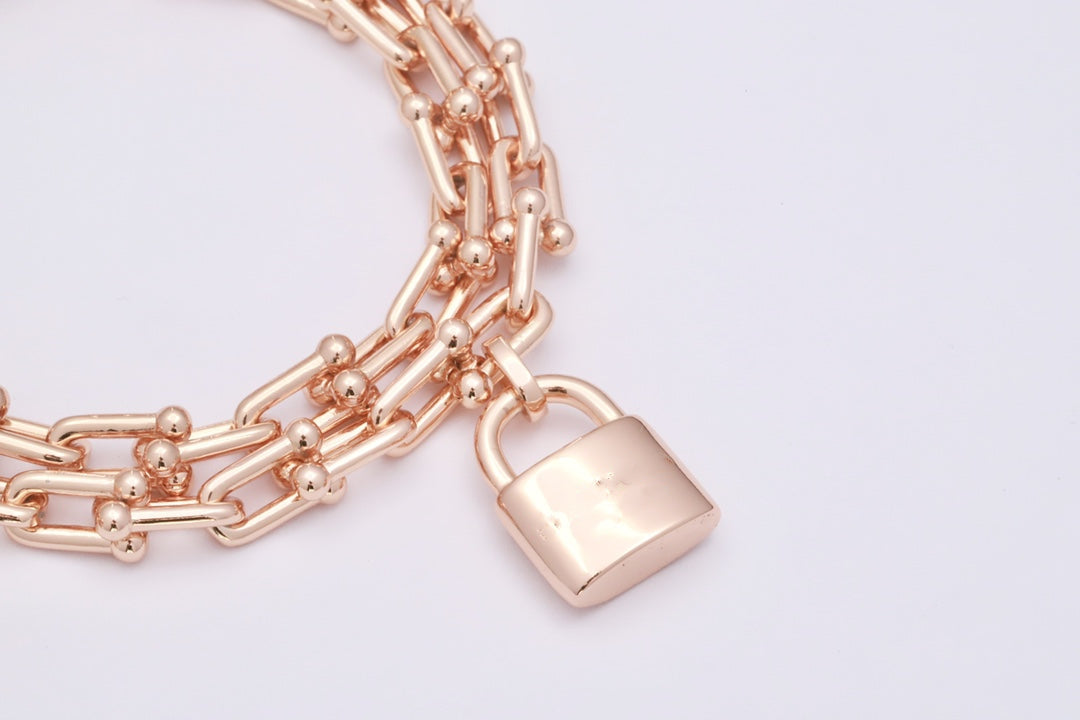 [Ornora Jewelry]HARDWEAR WRAP PINK GOLD BRACELET
