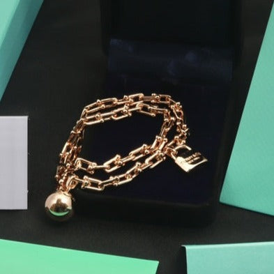 [Ornora Jewelry]HARDWEAR WRAP PINK GOLD BRACELET