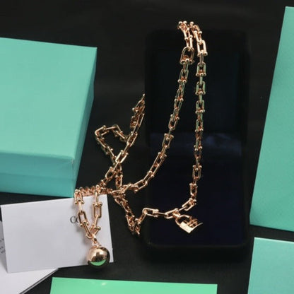 [Ornora Jewelry]HARDWEAR PINK GOLD WRAP NECKLACE