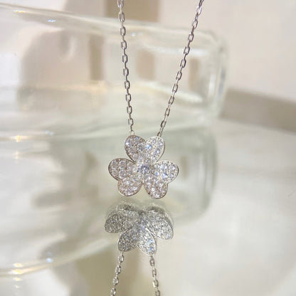 [OrnoraJewelry]FLOWER DIAMOND NECKLACE