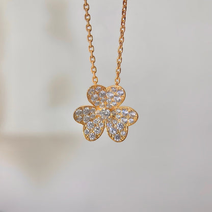 [OrnoraJewelry]FLOWER DIAMOND NECKLACE