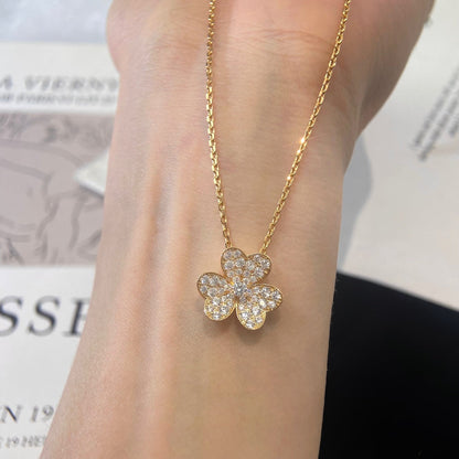[OrnoraJewelry]FLOWER DIAMOND NECKLACE